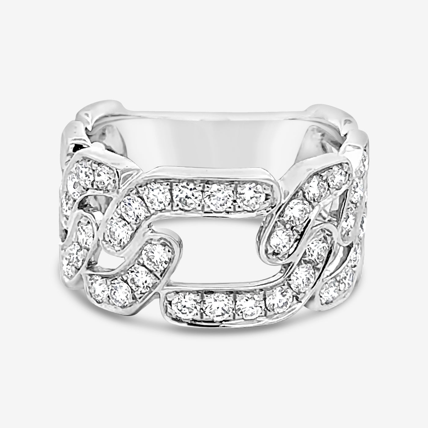 open diamond link ring