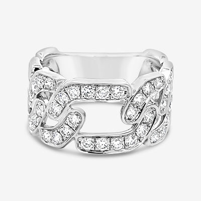 open diamond link ring