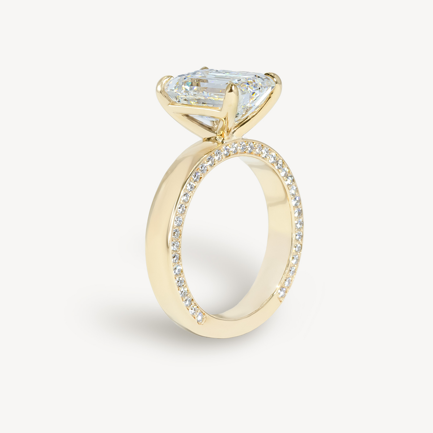 Widish Pave Engagement Ring