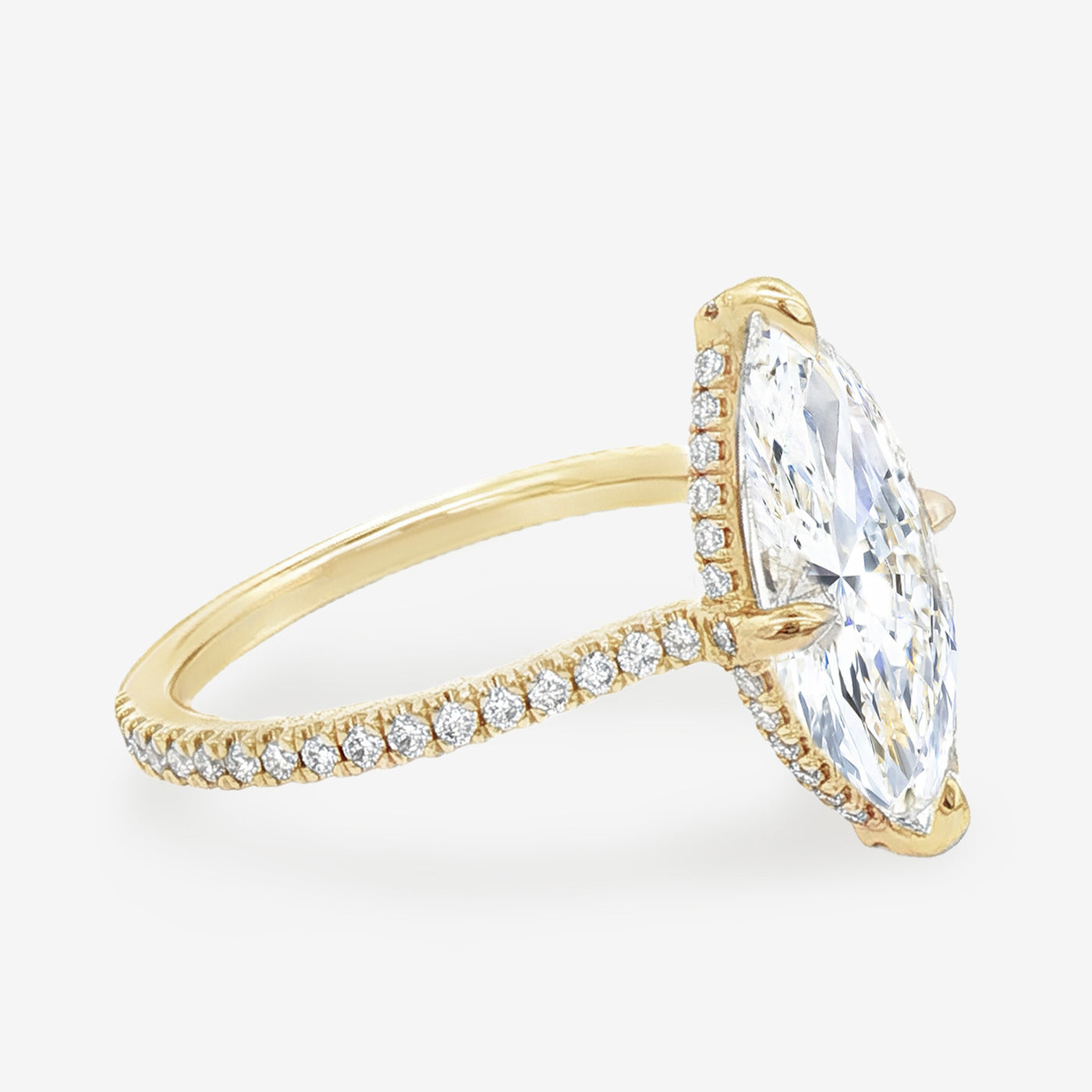 Compass Spirit Pave - Marquise Engagement Ring