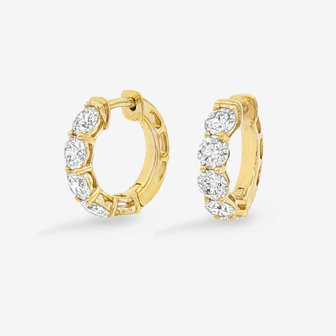 Lab Grown 1.98CT Huggie Earrings
