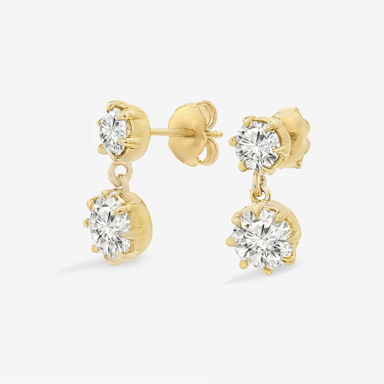 Lab Grown 2.26CT Diamond Drop Earrings