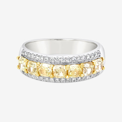 2.13ct Yellow & White Diamond Ring