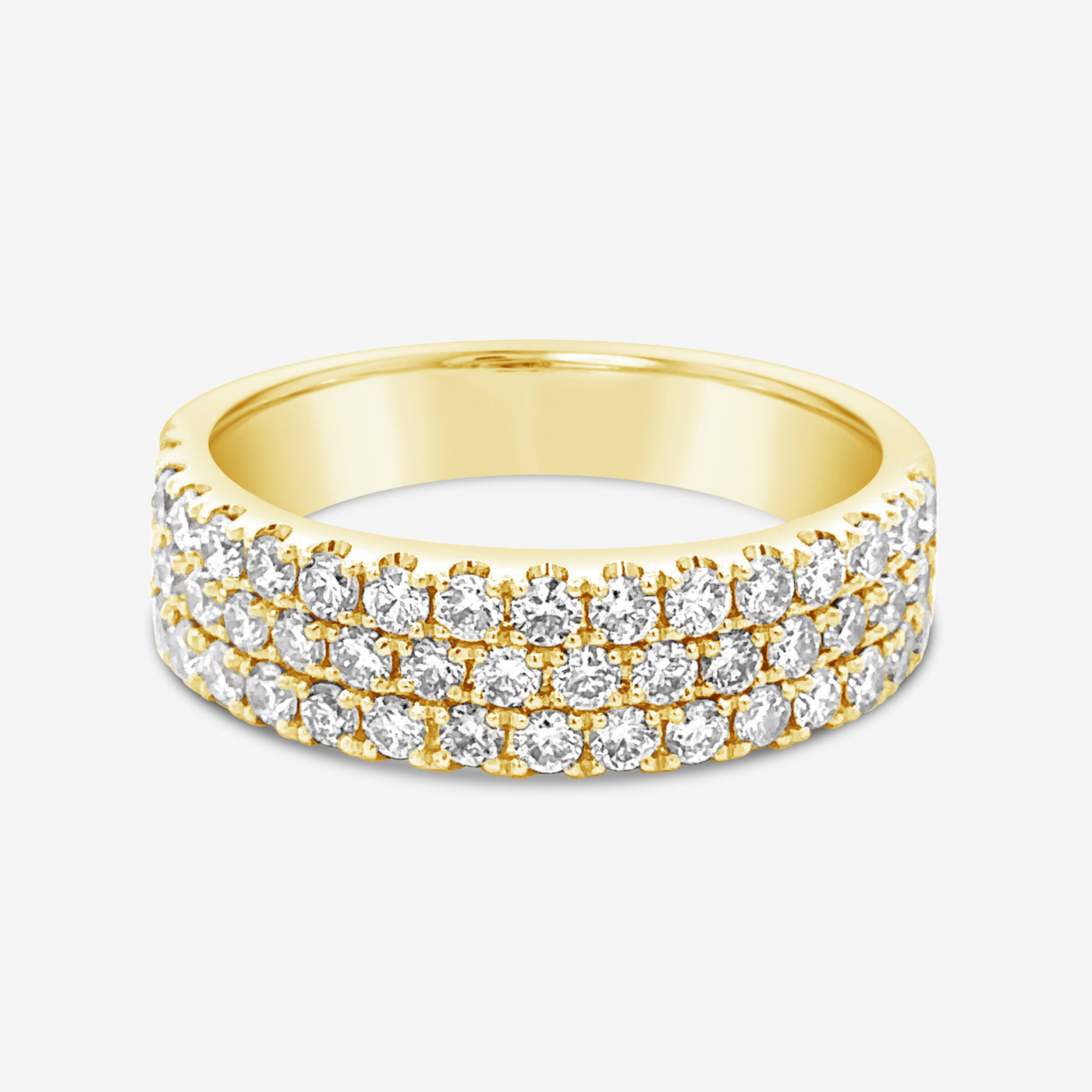 3-Row Stackable Pave Ring