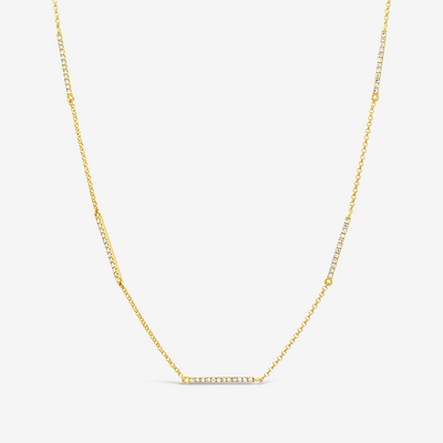 5 Bar Diamond Station Necklace