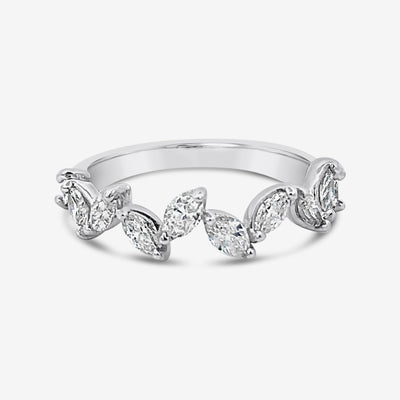 Asymmetrical Marquise Diamond Ring