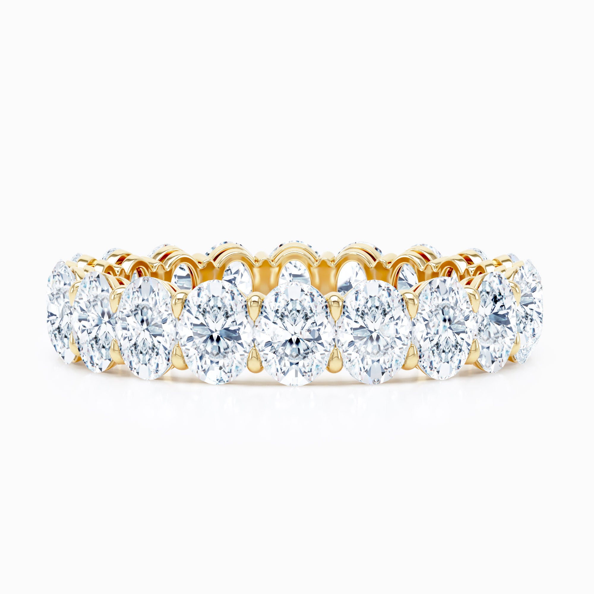 Oval Shared Prong Wedding Band