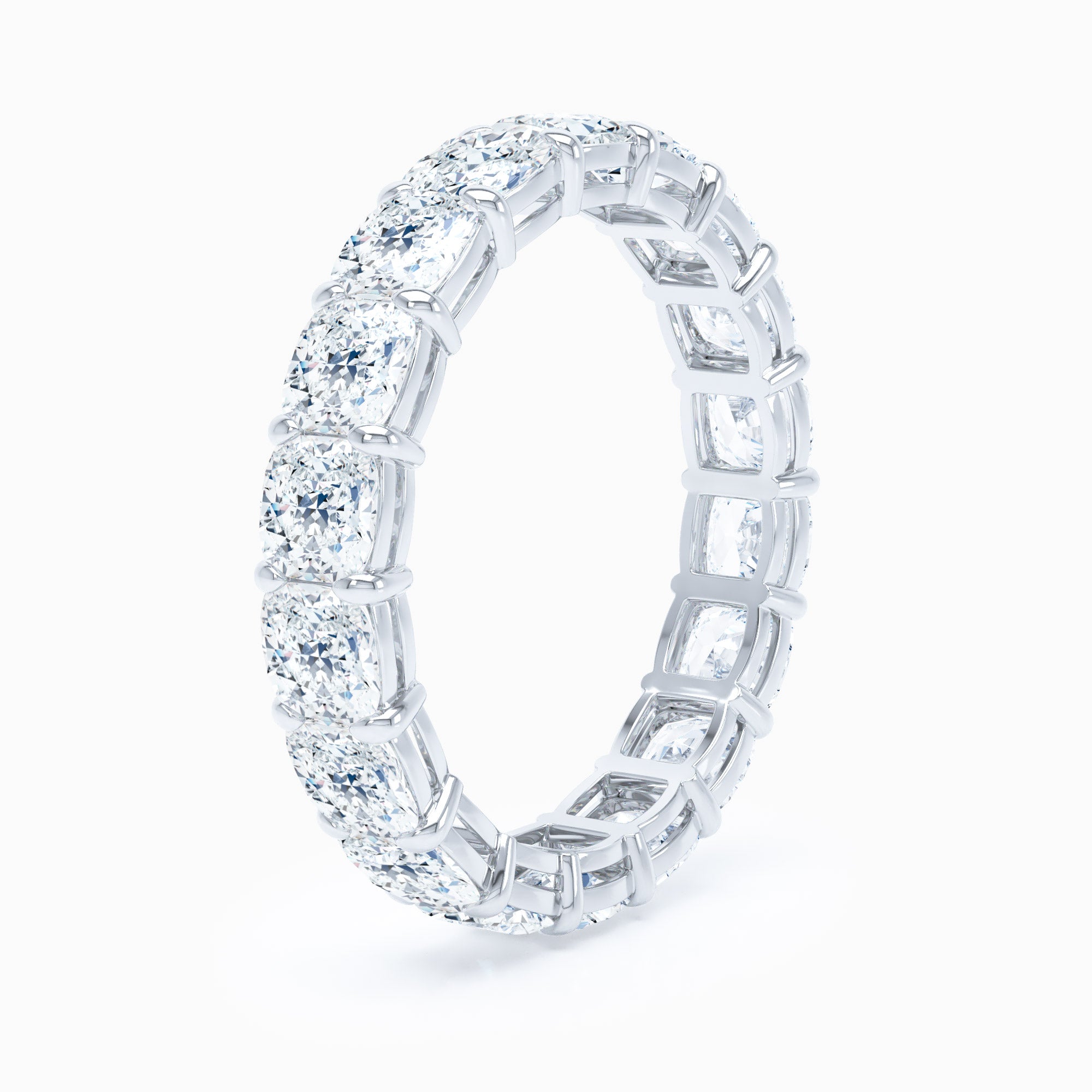 Cushion Shared Prong Wedding Band