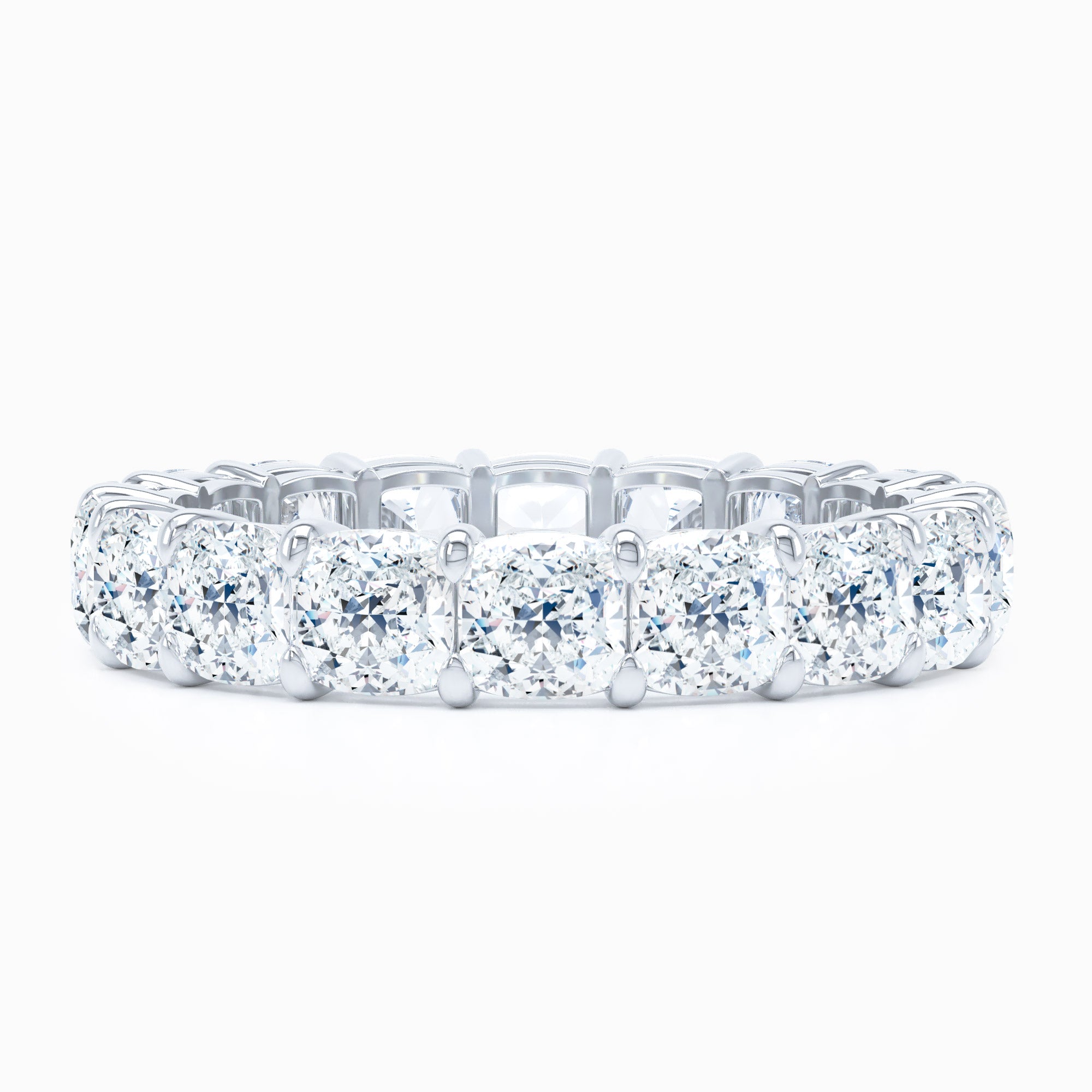Cushion Shared Prong Wedding Band – Mavilo Cushion Shared Prong Wedding Band – Mavilo