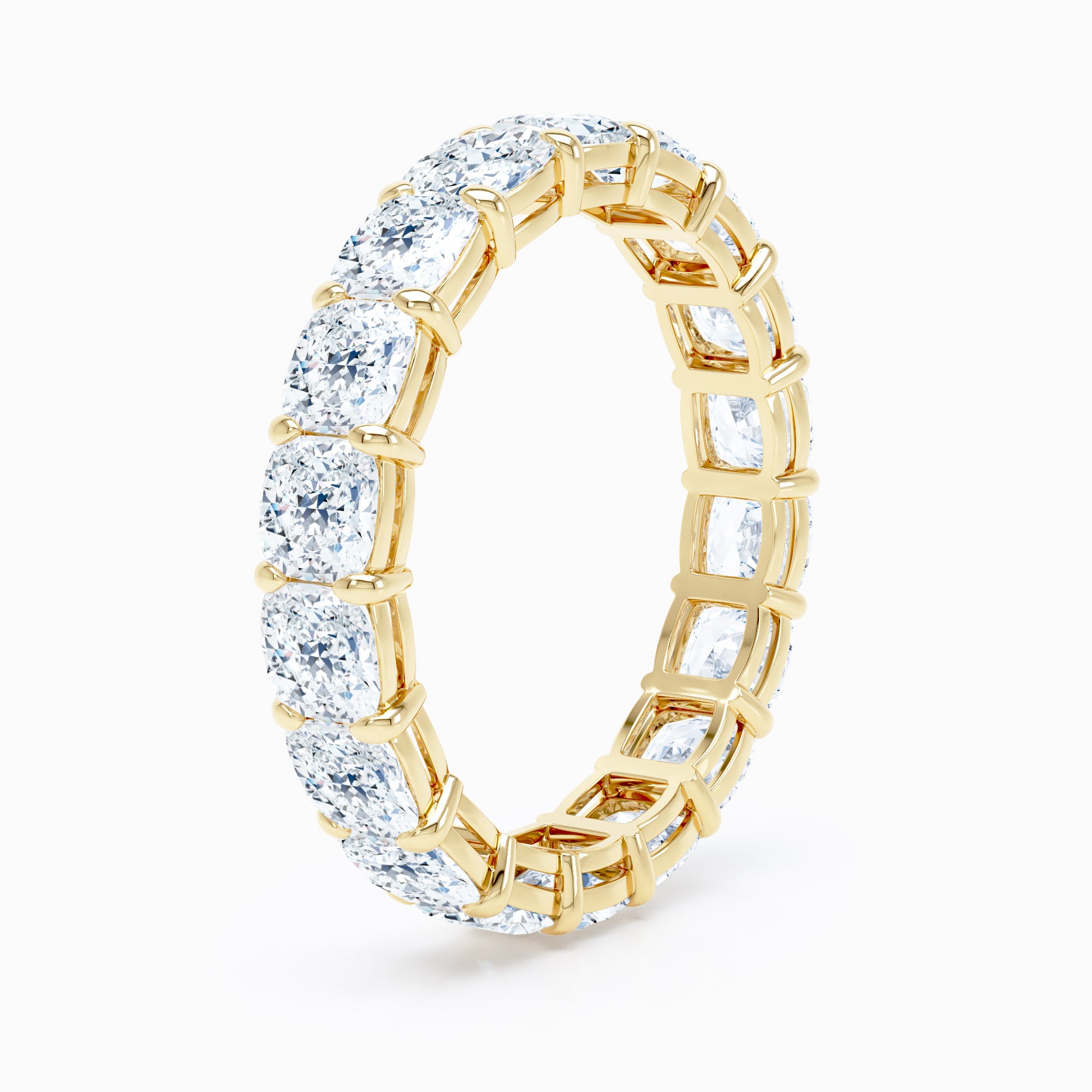 Cushion Shared Prong Wedding Band