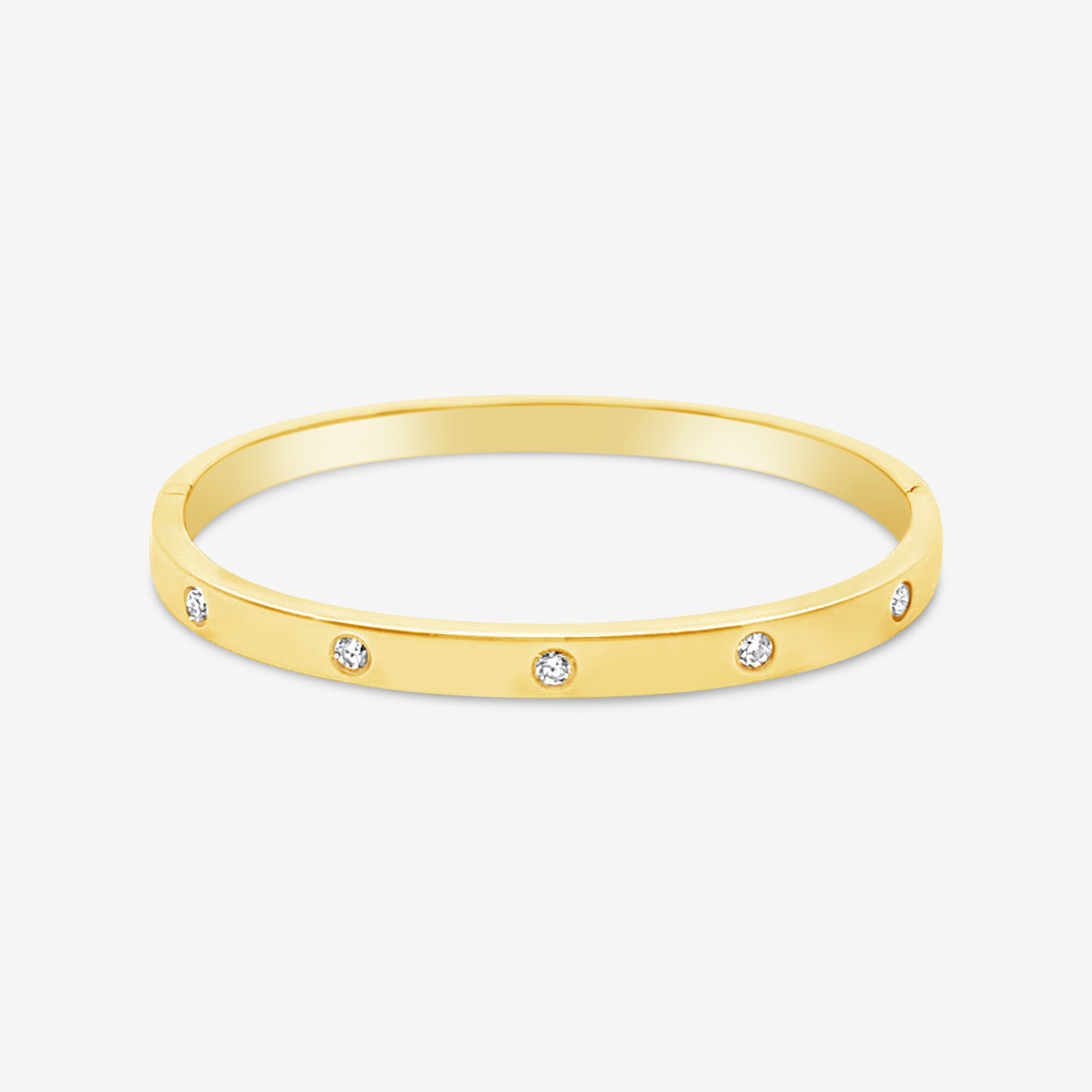 Burnished Diamond Bangle Bracelet