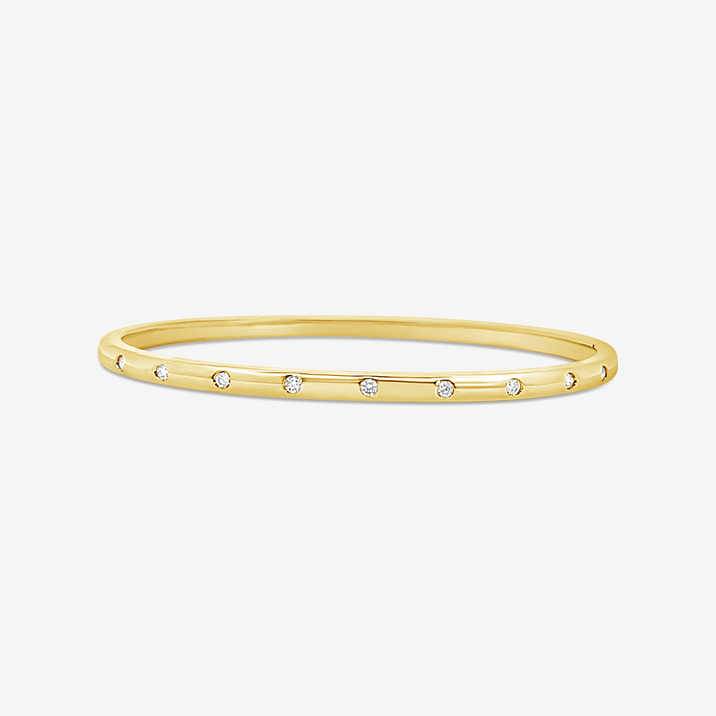Burnished 9 Diamond Bangle Bracelet
