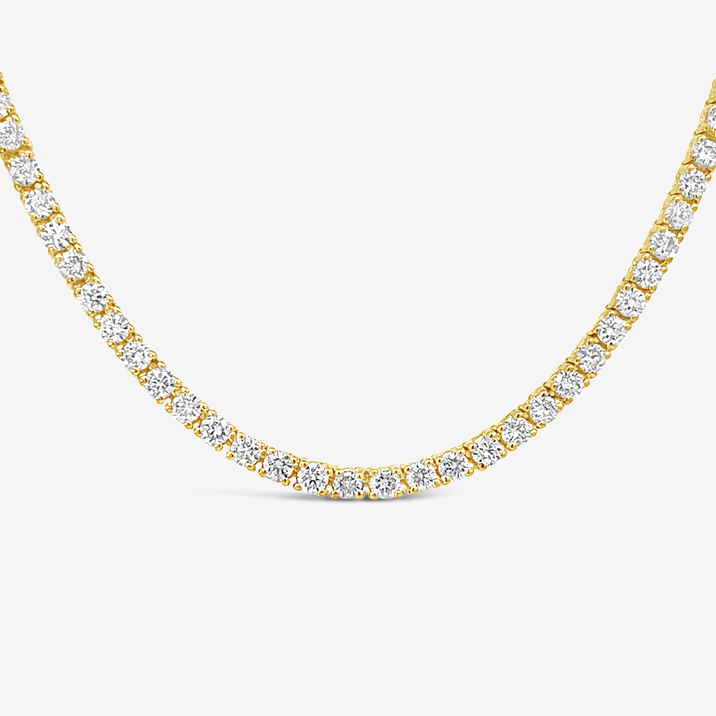 Straight Line Diamond Tennis Necklace