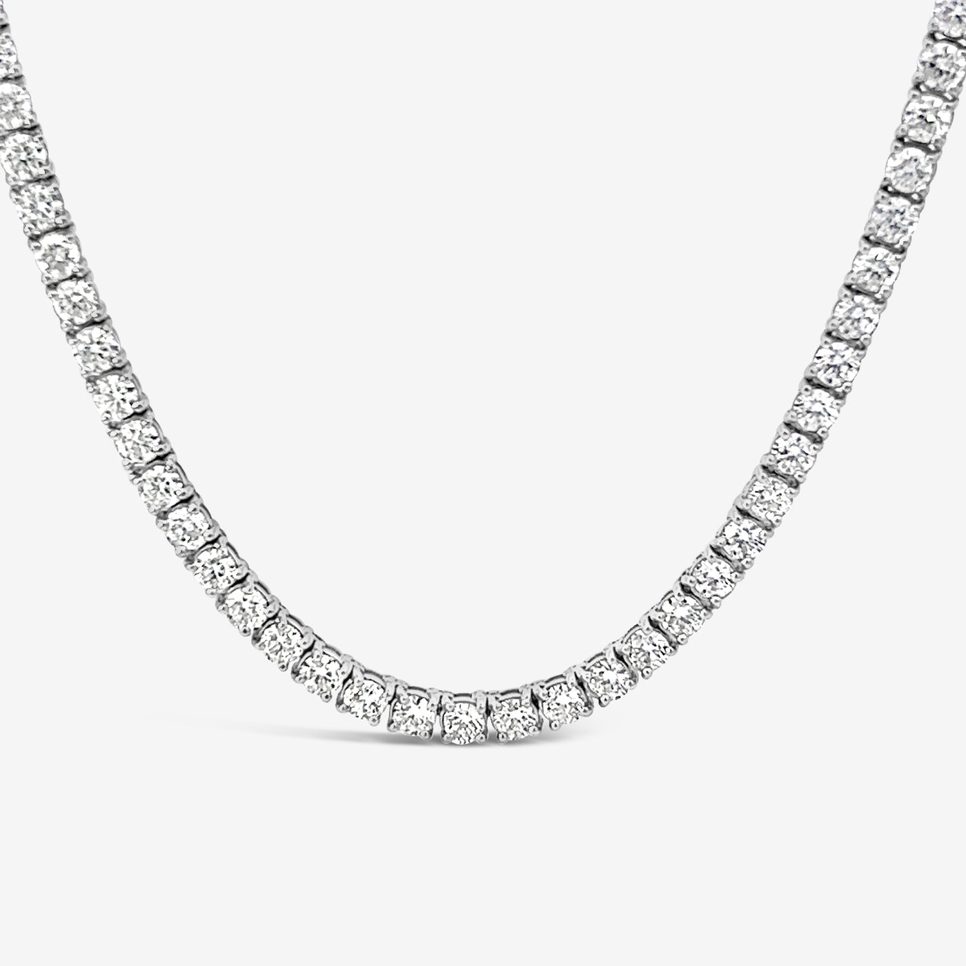 Straight Line Diamond Tennis Necklace