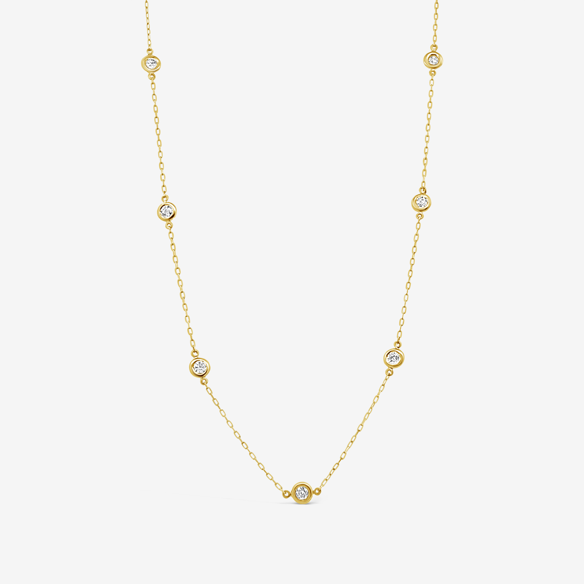 Diamond by the Yard 9 Stone Necklace