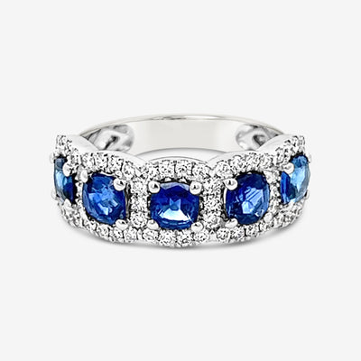 Cushion Shapes Blue Sapphire Ring
