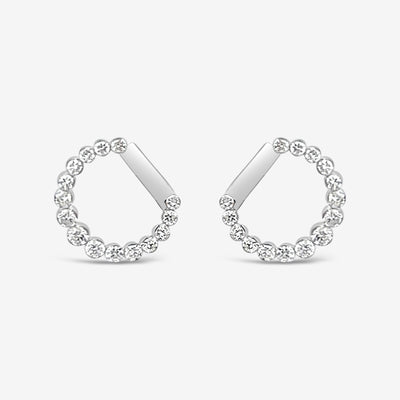 Diamond Crescent Earrings