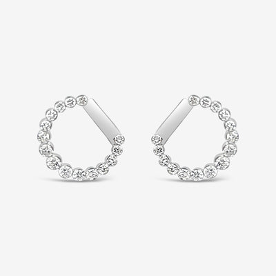 Diamond Crescent Earrings