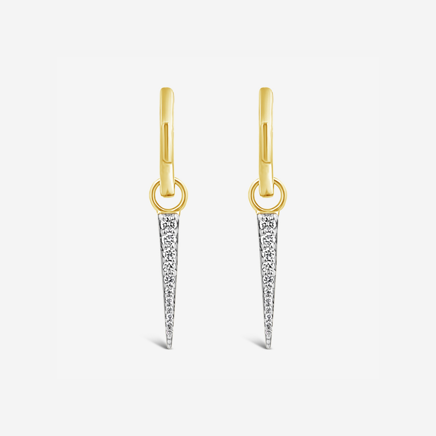 Diamond Dangle Dagger Hoop Earring