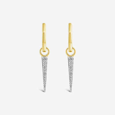 Diamond Dangle Dagger Hoop Earring