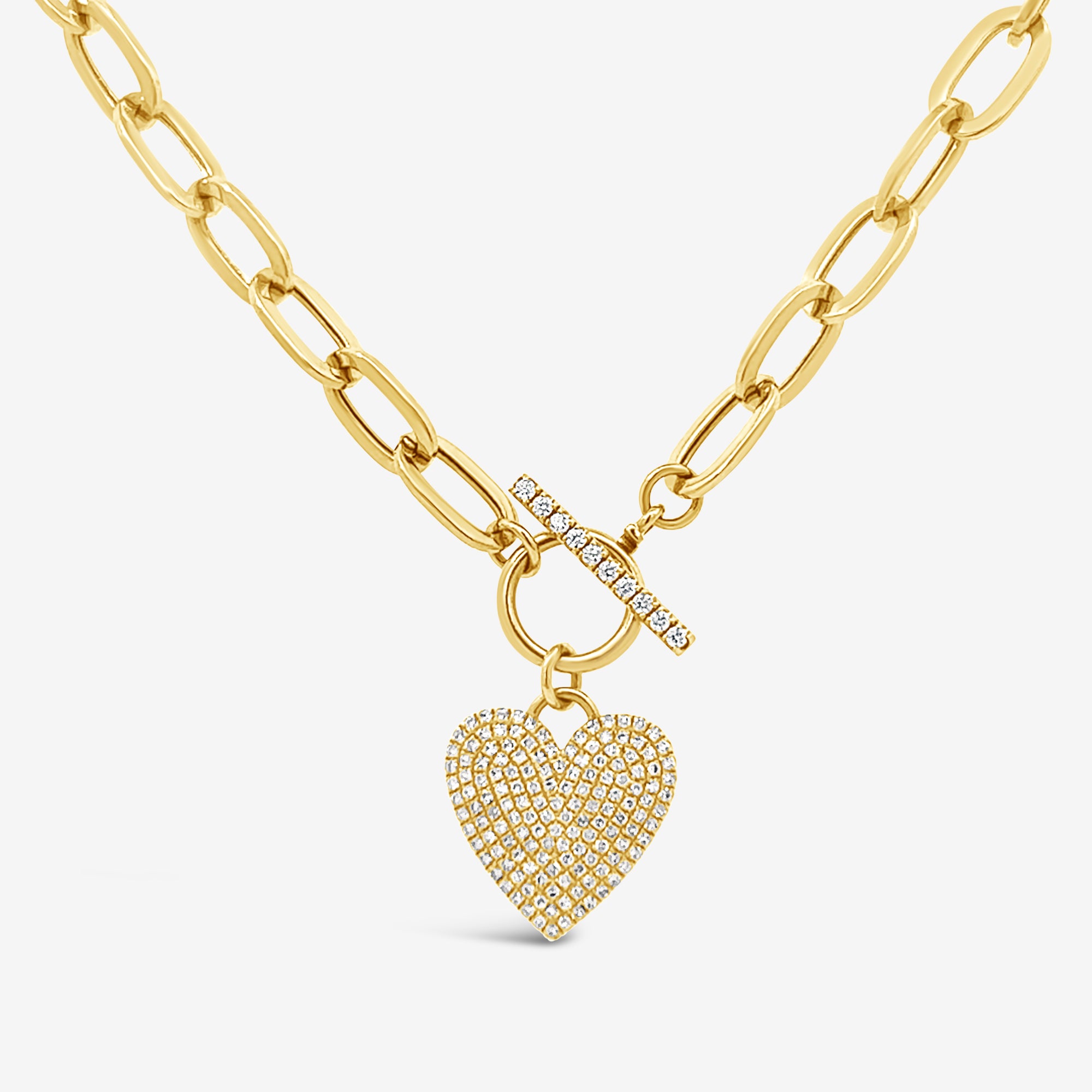 Diamond Heart Toggle Necklace – Mavilo