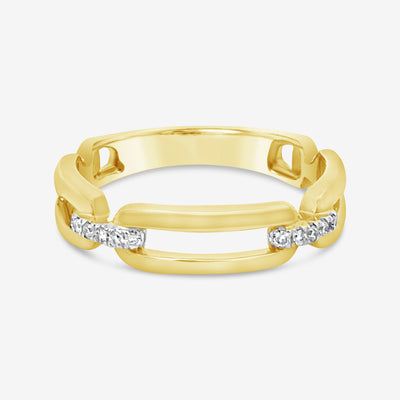 Diamond Open Links Ring