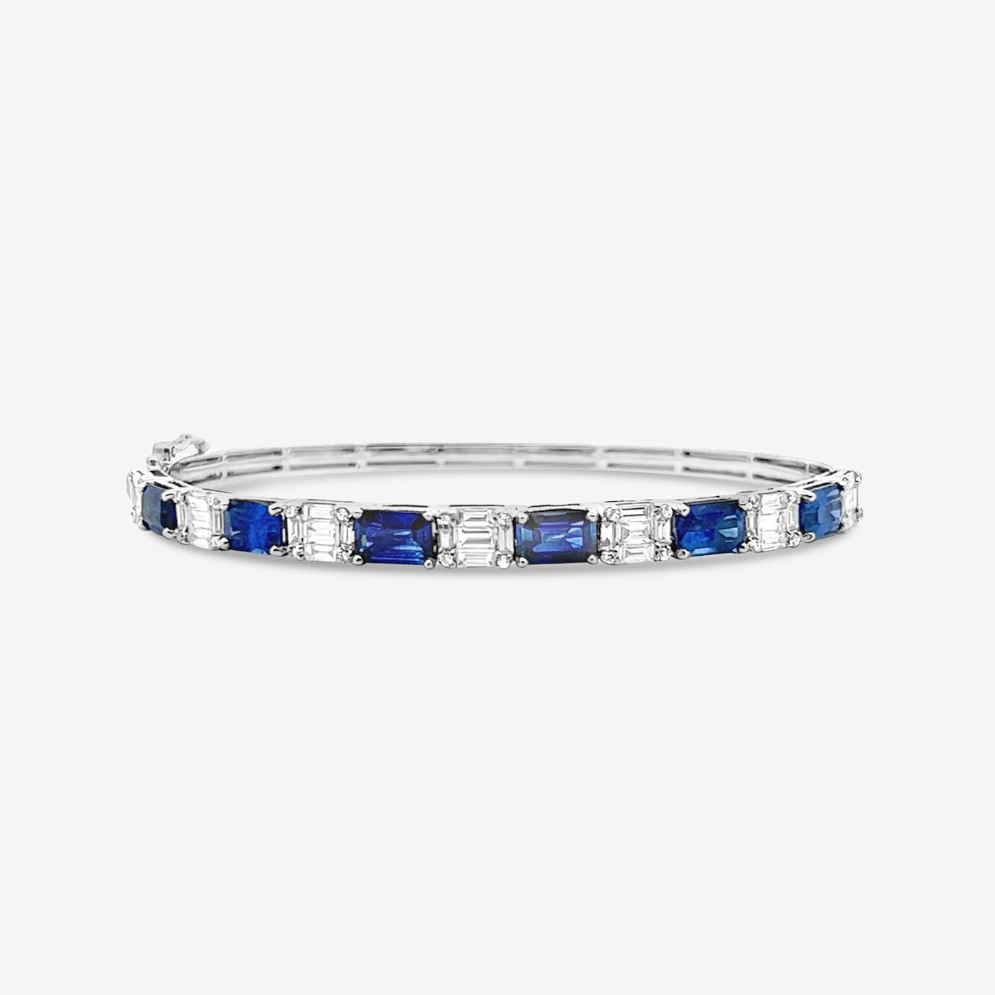 East - West Sapphire & Diamond Bracelet