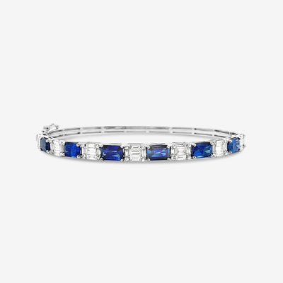 East - West Sapphire & Diamond Bracelet