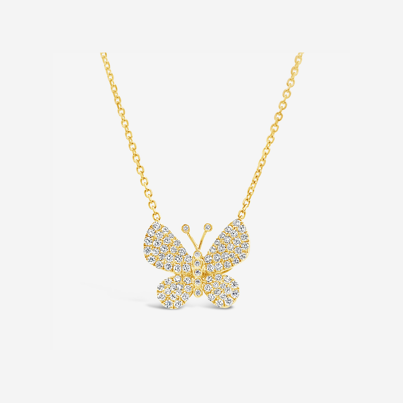 Floating Diamond Butterfly Necklace