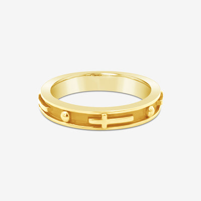 Gold Cross Band Ring