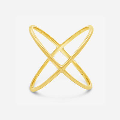 Gold X Wrap Ring