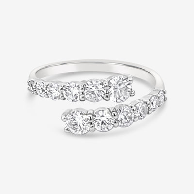 Graduated Diamond Bypass Ring