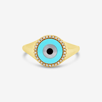 Greek Style Evil Eye Ring