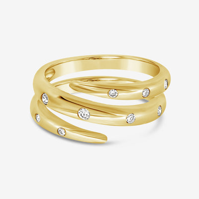 Inlay Diamond Wrap Ring