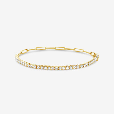 Large Paper Clip Tennis Bracelet