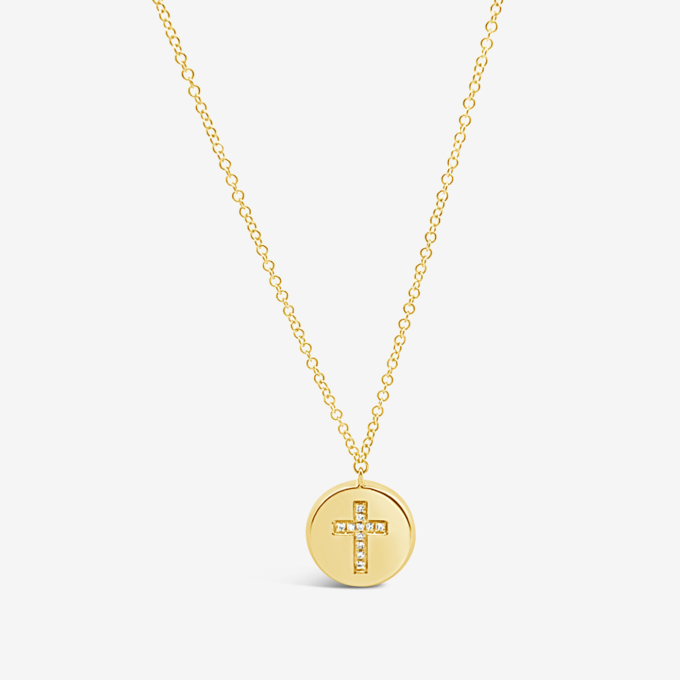 Medallion Diamond Cross Necklace