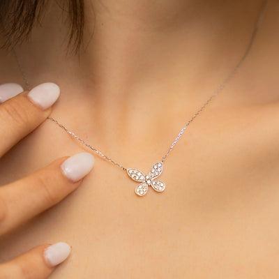 Mirabella Diamond Butterfly Necklace