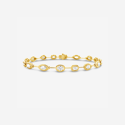 Mixed Diamond Shapes Bracelet