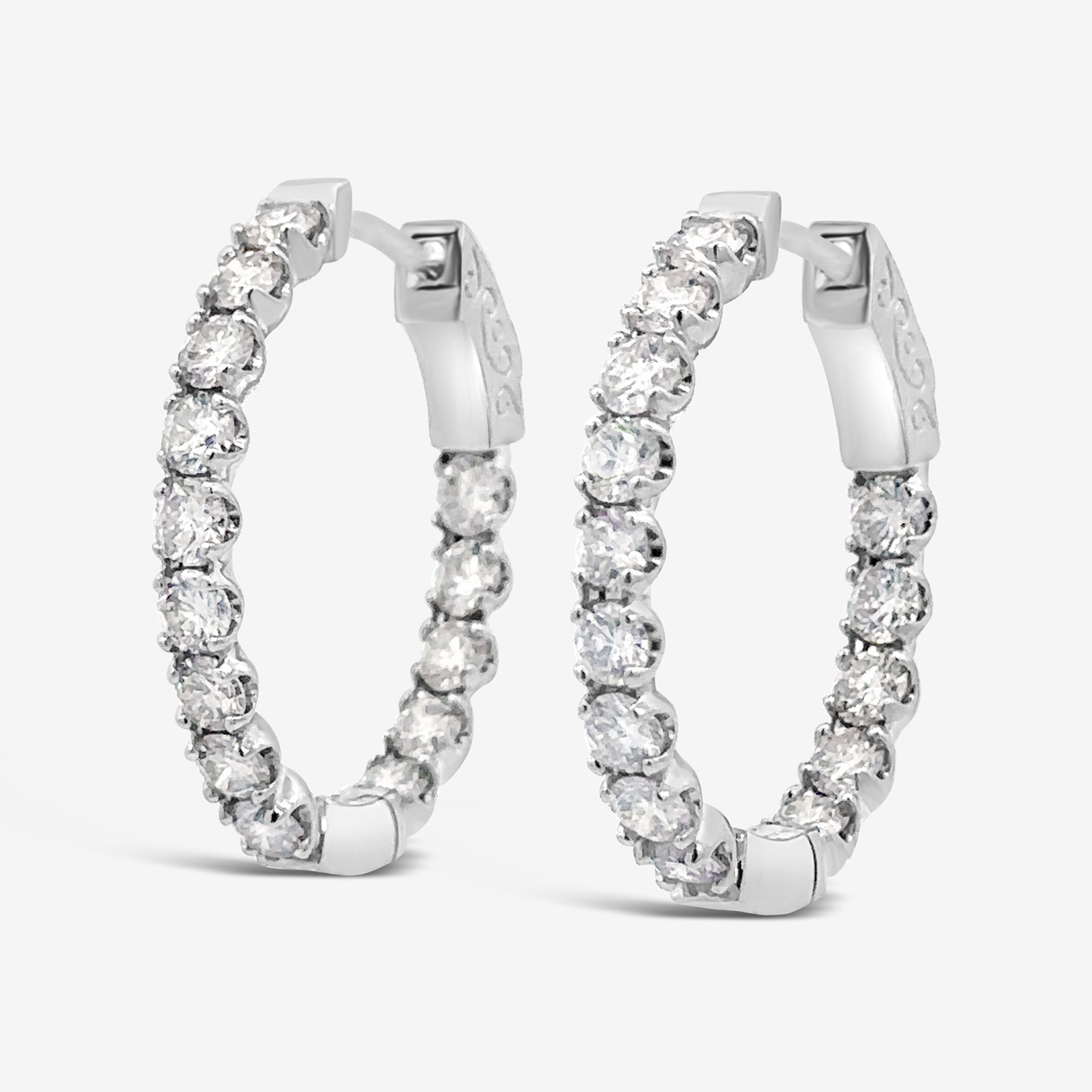 Inside-Out Oval Hoop Earrings