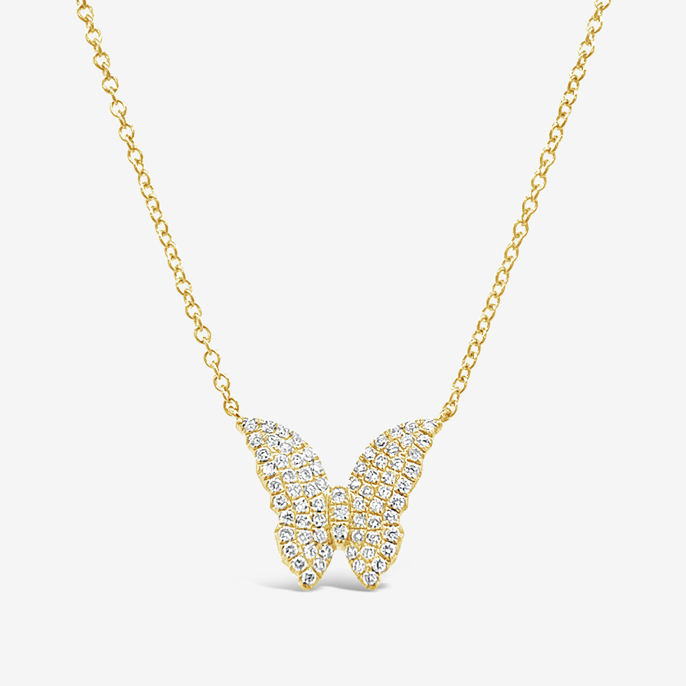 Pave Diamond Butterfly Necklace