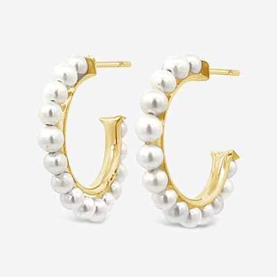 Pearl Hoop Earrings