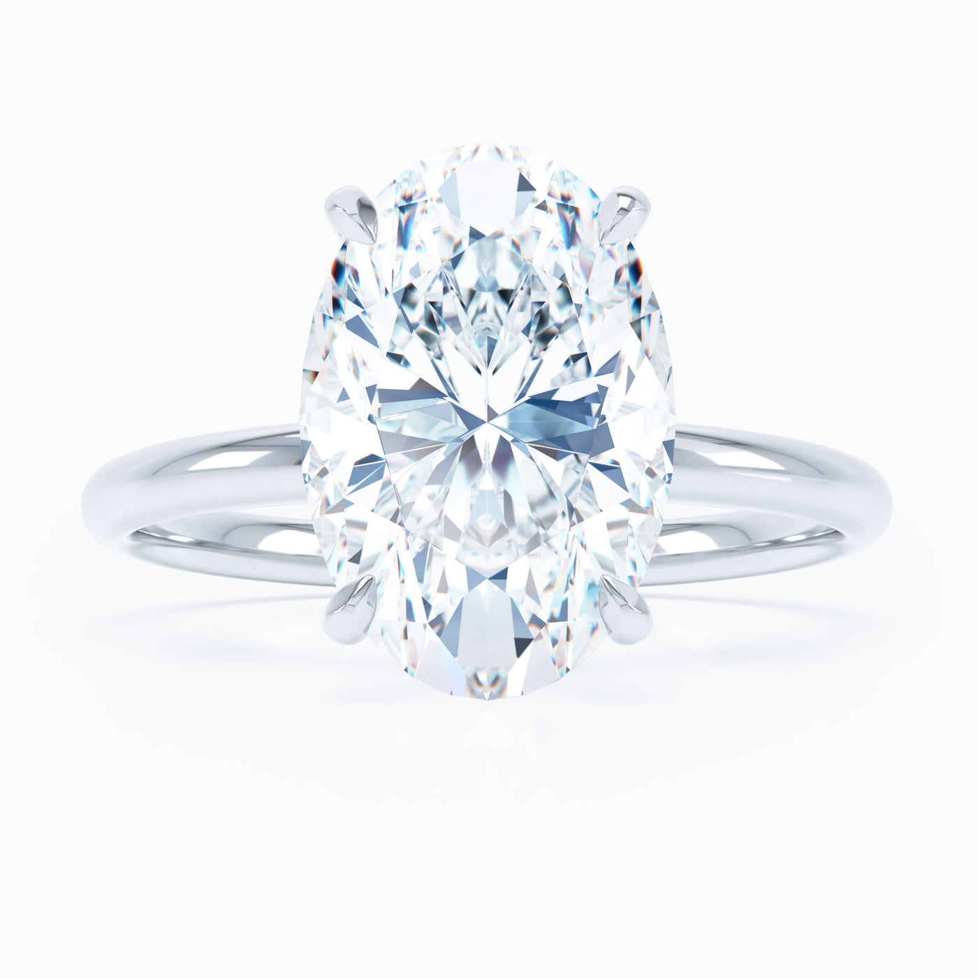 Perfect Solitaire Oval Engagement Ring