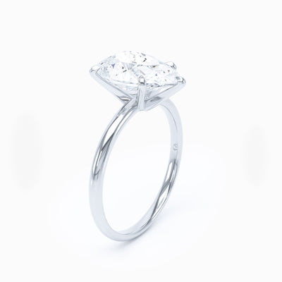 Perfect Solitaire Pear Engagement Ring
