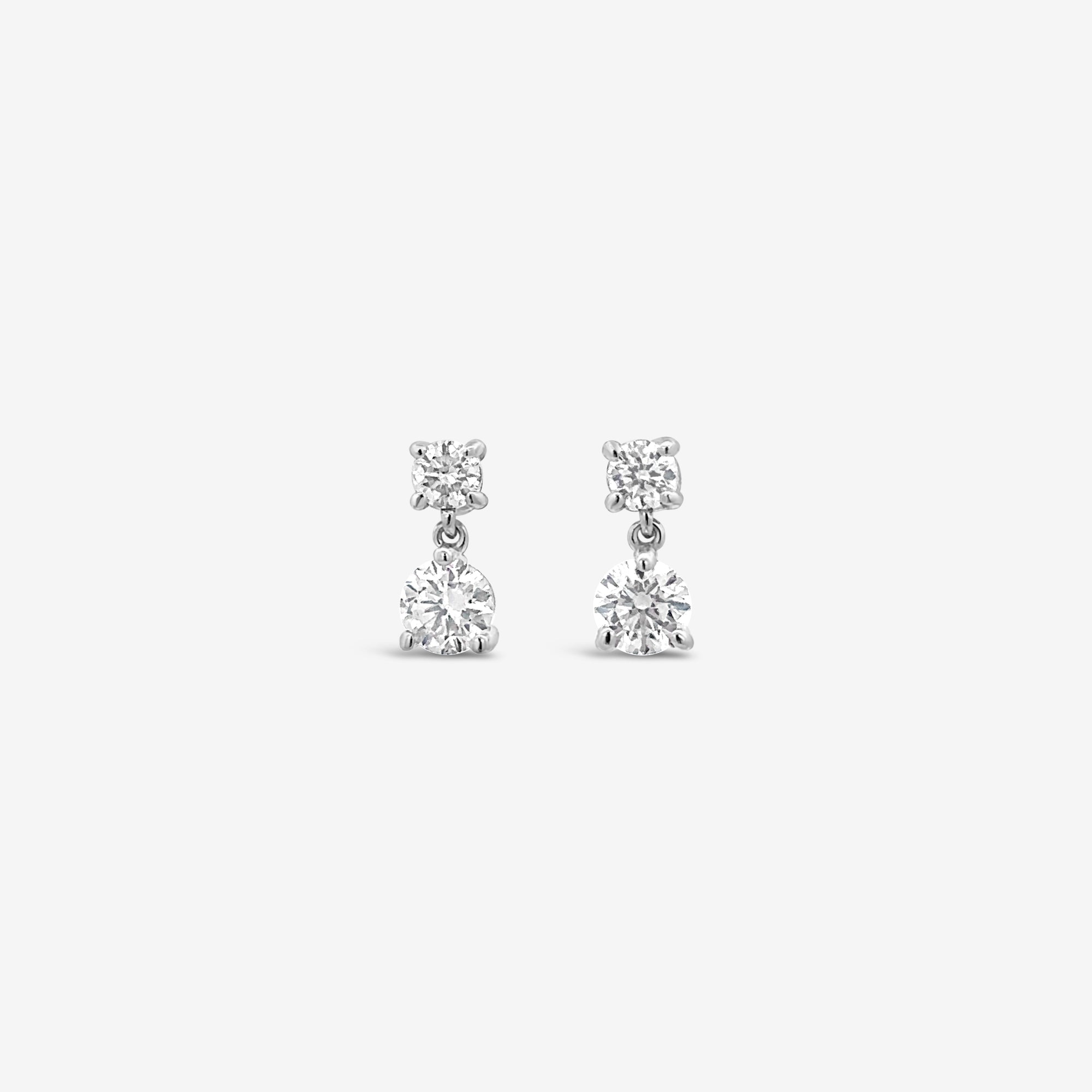 Petite Diamond Drop Earrings