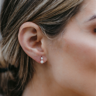 Petite Diamond Drop Earrings