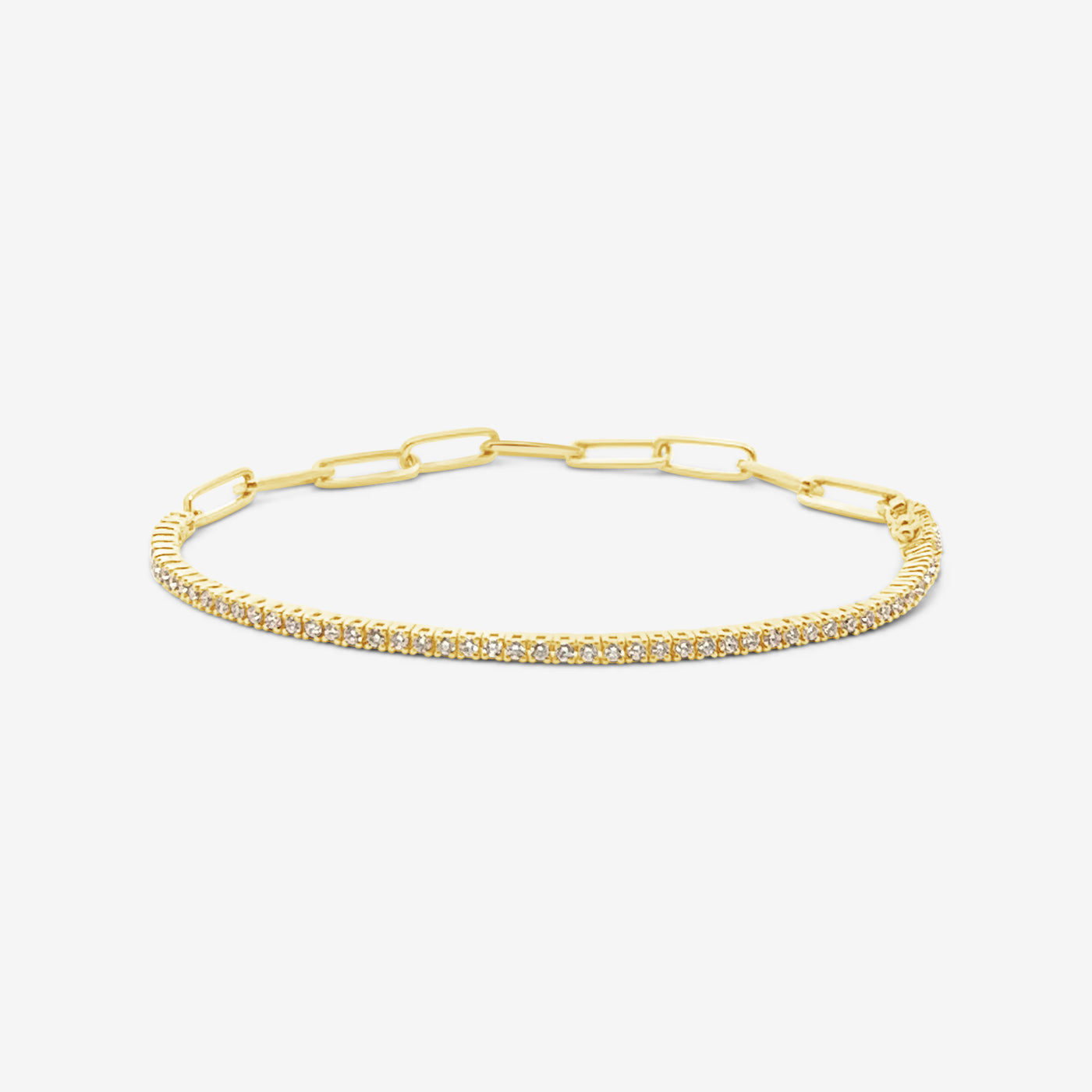 Petite Paper Clip Tennis Bracelet