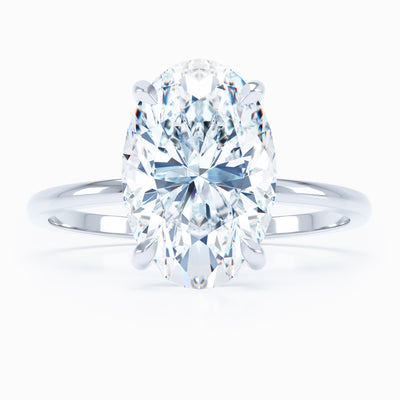 Petite Solitaire - Oval Engagement Ring