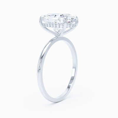 Petite Solitaire - Oval Engagement Ring