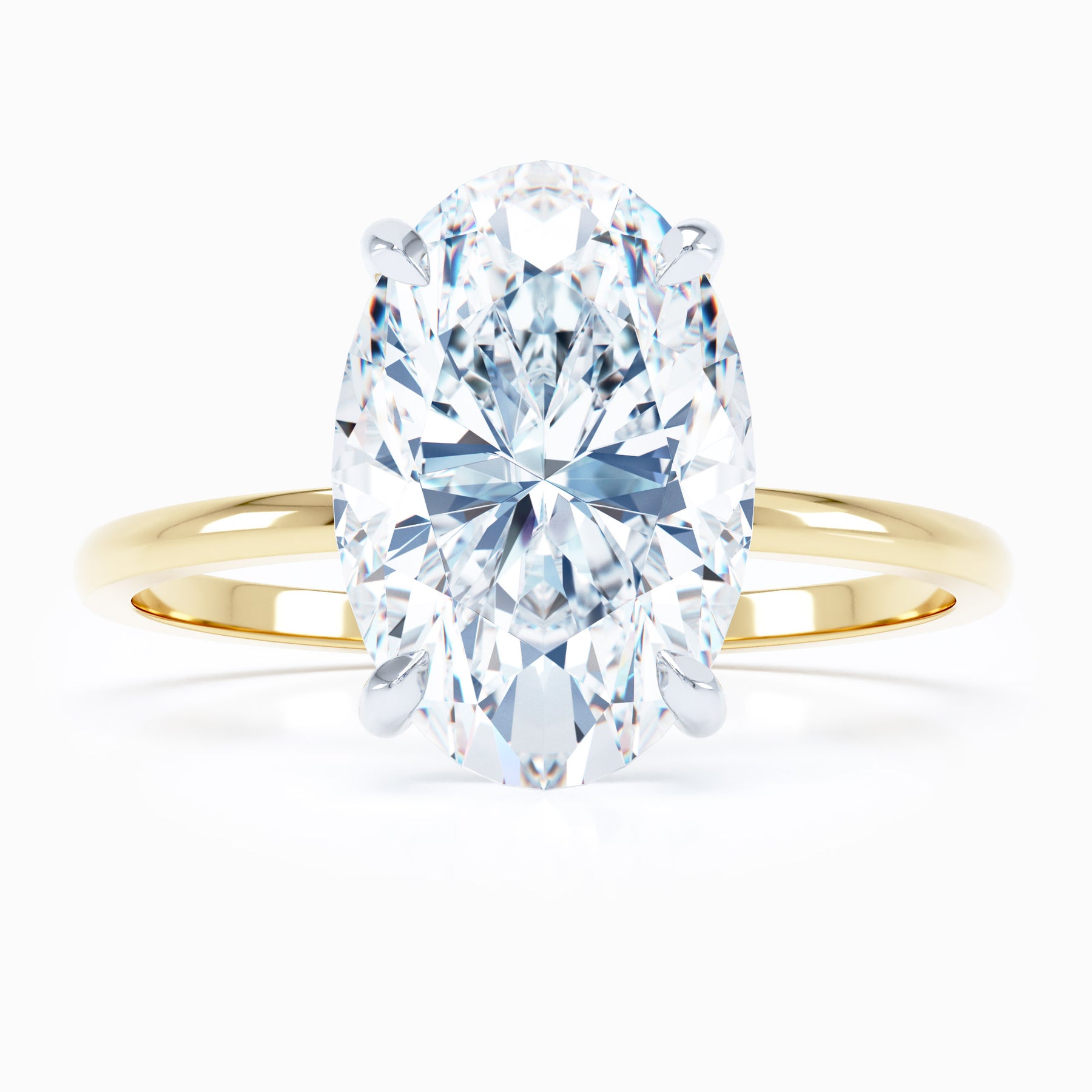 Petite Solitaire Oval Engagement Ring Mavilo