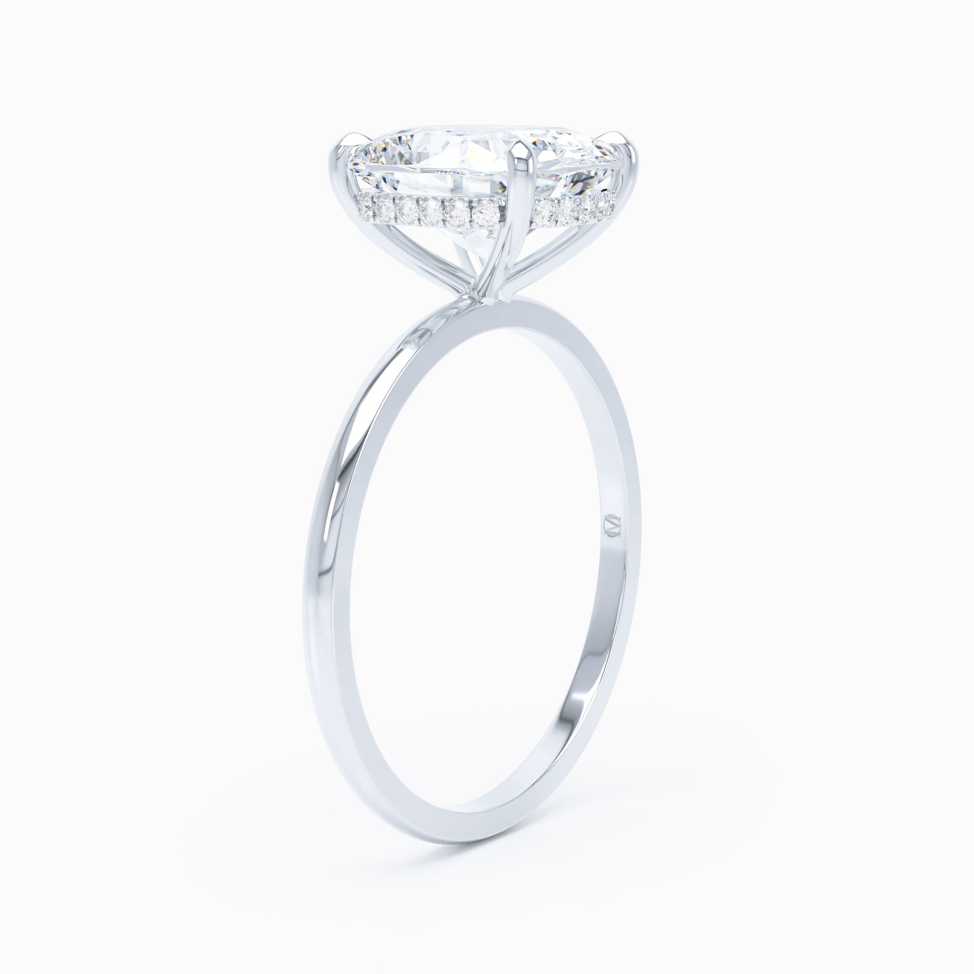 Petite Solitaire Square Cushion Engagement Ring